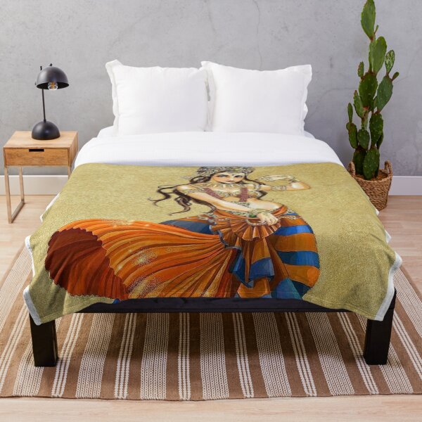 Indian Classic Dancer BabyBee Throw Blanket