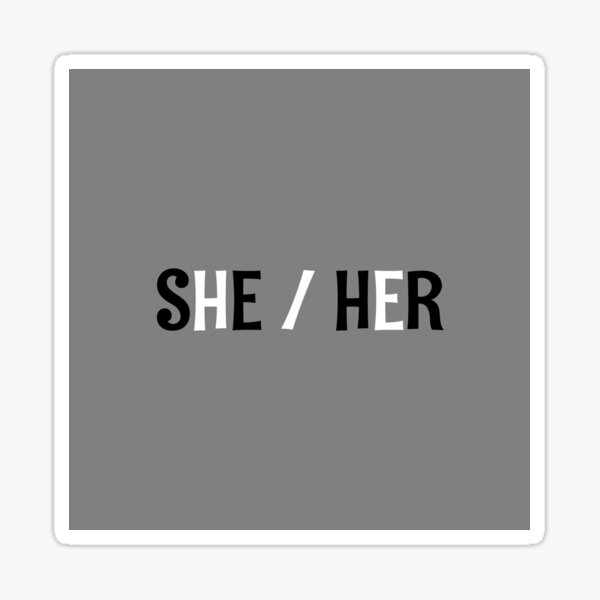 Pronouns She Her Sticker By Yoonouuh Redbubble 5271