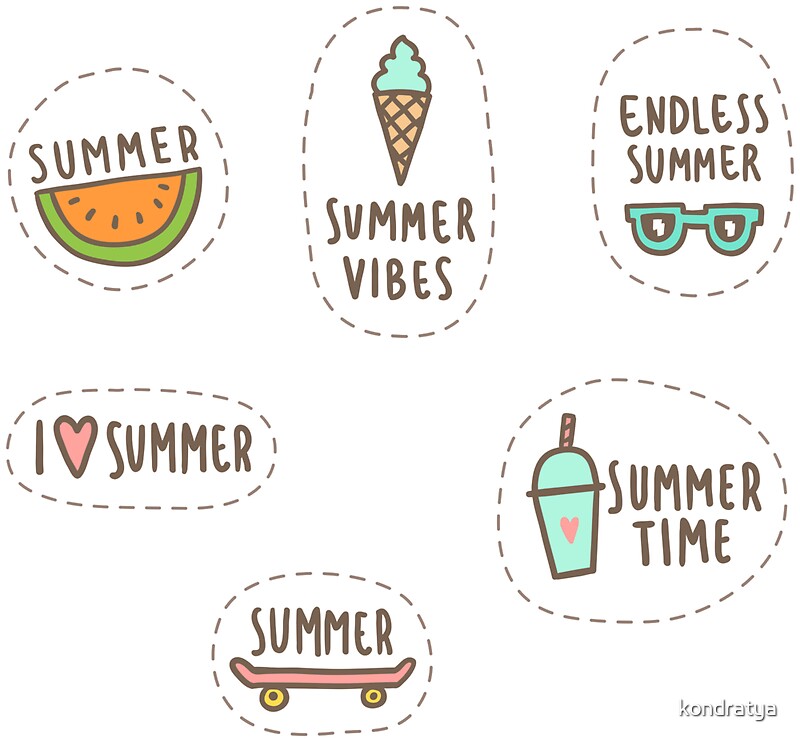 summer vibes stickers by kondratya redbubble