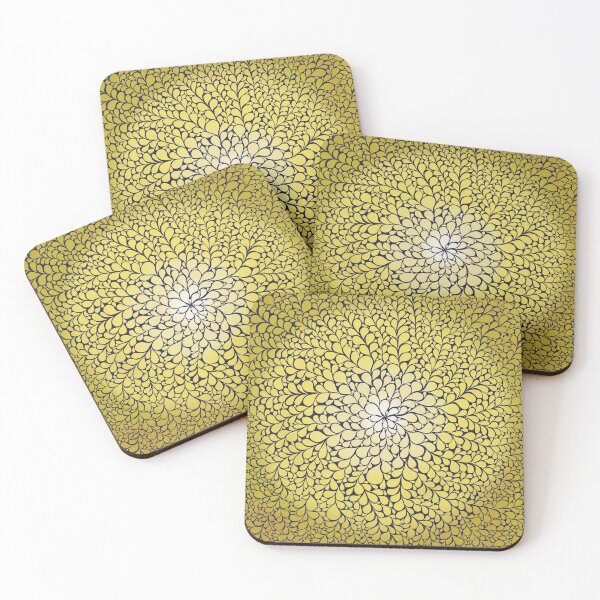 Item preview, Meditative Design of Droplets in Illuminating Yellow Glow designed and sold by nabeArtist.