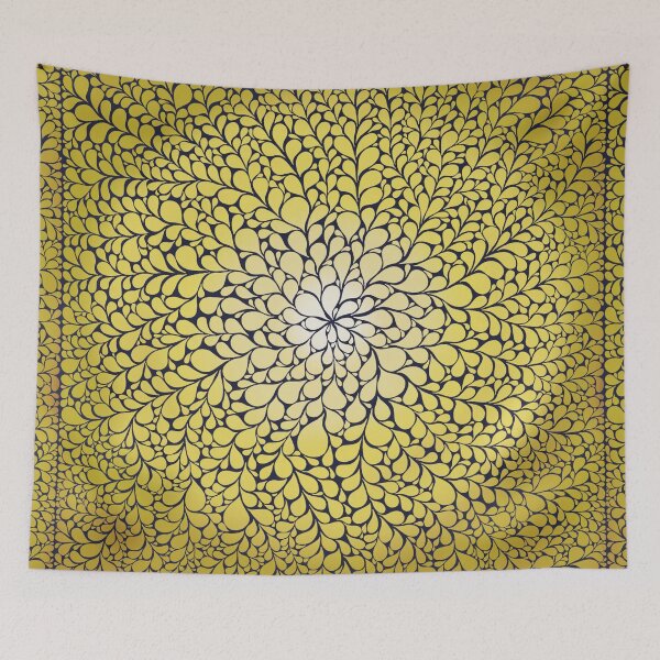Item preview, Meditative Design of Droplets in Illuminating Yellow Glow designed and sold by nabeArtist.