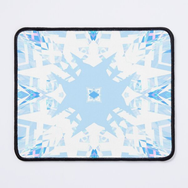 Item preview, Calm Fresh Winter White Blue Snowflake Geometric Pattern Mosaic designed and sold by PatternPerfect.
