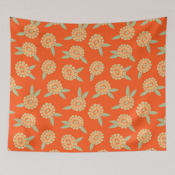 Item preview, WARM AND SUNNY BOHO BRIGHT FLORAL BOTANICAL PATTERN - UnBlink Studio by Jackie Tahara designed and sold by Jackie Tahara of UnBlink Studio.