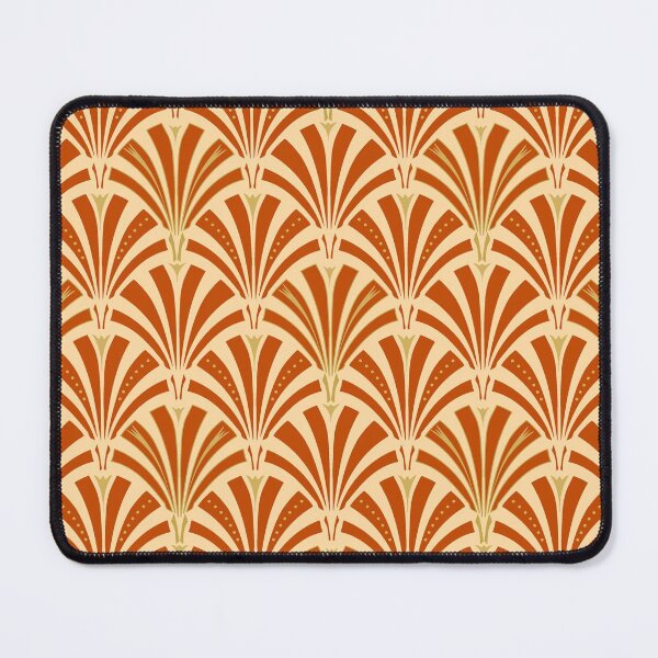 Item preview, Art Deco Fan Pattern, Mandarin Orange designed and sold by Marymarice.