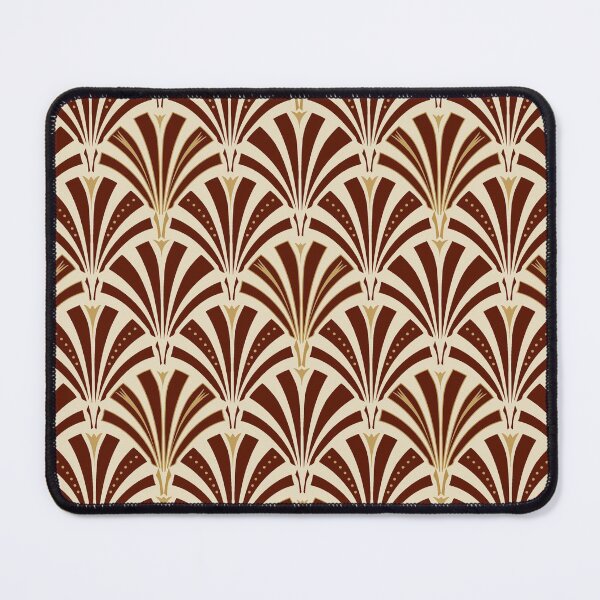 Item preview, Art Deco Fan Pattern, Chocolate Brown on Cream designed and sold by Marymarice.