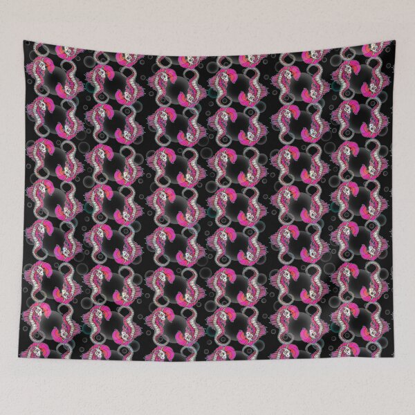Item preview, Seahorse Pattern: Pink and White designed and sold by iduzarts.