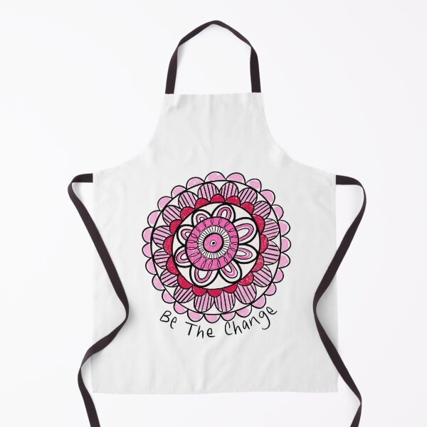 Item preview, Pink and red Be the change quote whimsical mandala designed and sold by Zendays.