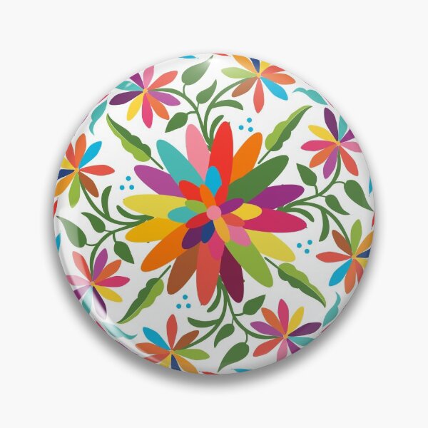 Item preview, Mexican Otomí Floral Composition by Akbaly designed and sold by Akbaly.