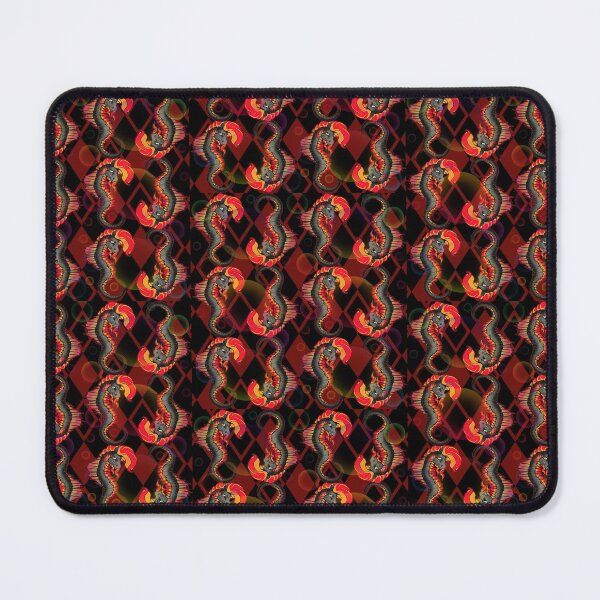 Item preview, Seahorse Pattern: Black and Red Checkered designed and sold by iduzarts.