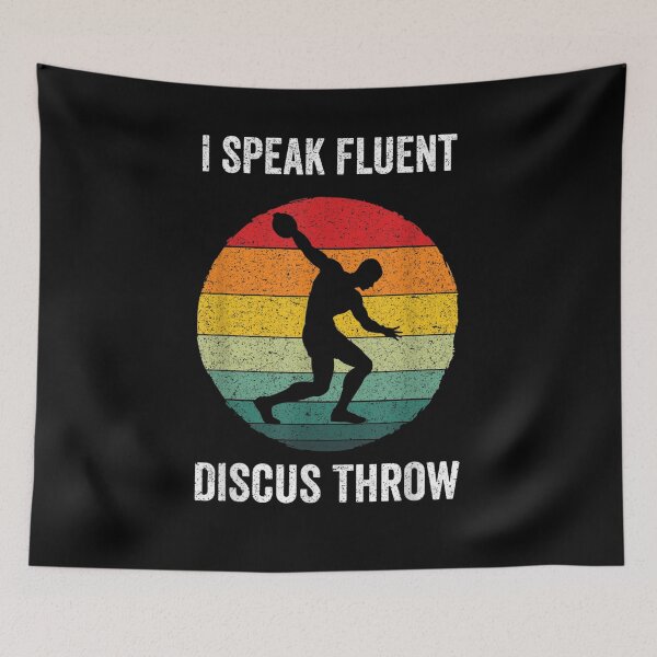 Item preview, I Speak Fluent Discus Throw Vintage Disc Track Field Gift  designed and sold by bar0zysbertha.