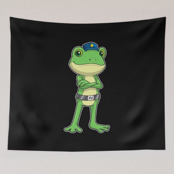 Item preview, Frog as Police officer with Police hat designed and sold by Snabdesign84.