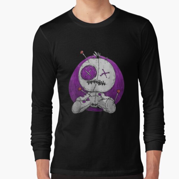 Scary Funny Graphic Voodoo Doll Teddy Bear Halloween Gothic  Long Sleeve T-Shirt