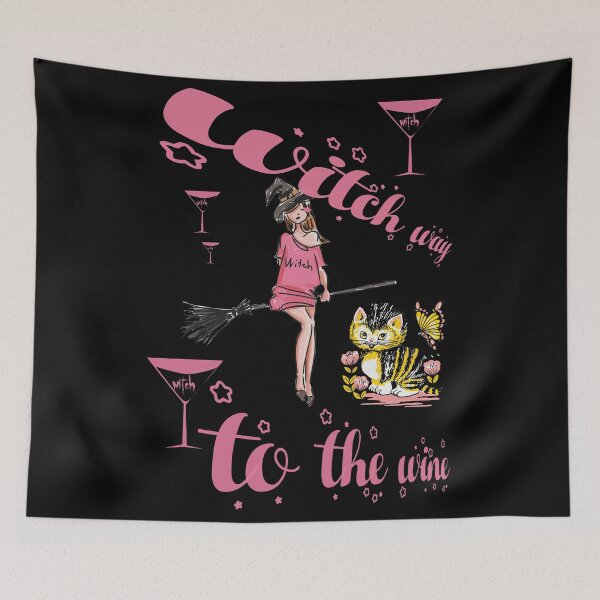 Item preview, witch way to the wine class designed and sold by Tipsy24.