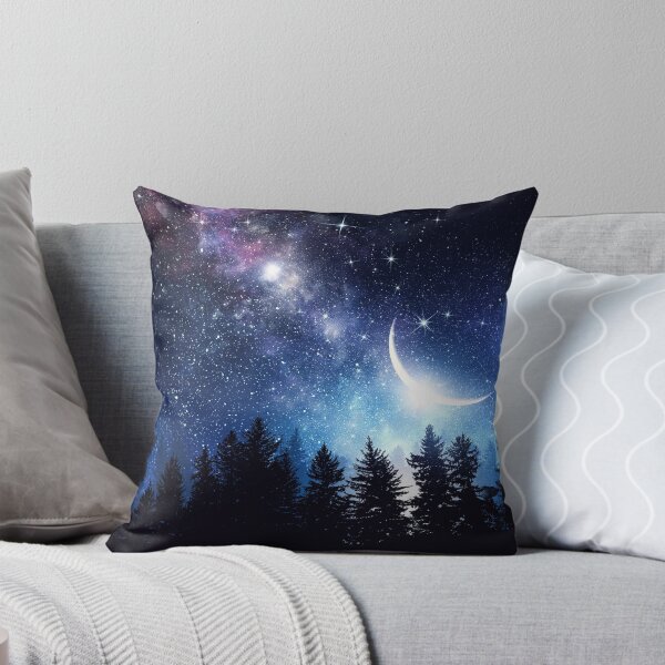 Item preview, Beautiful Starry Night Sky with a Bright Moon Landscape designed and sold by Hartsygarden.