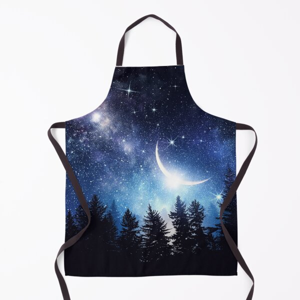 Item preview, Beautiful Starry Night Sky with a Bright Moon Landscape designed and sold by Hartsygarden.