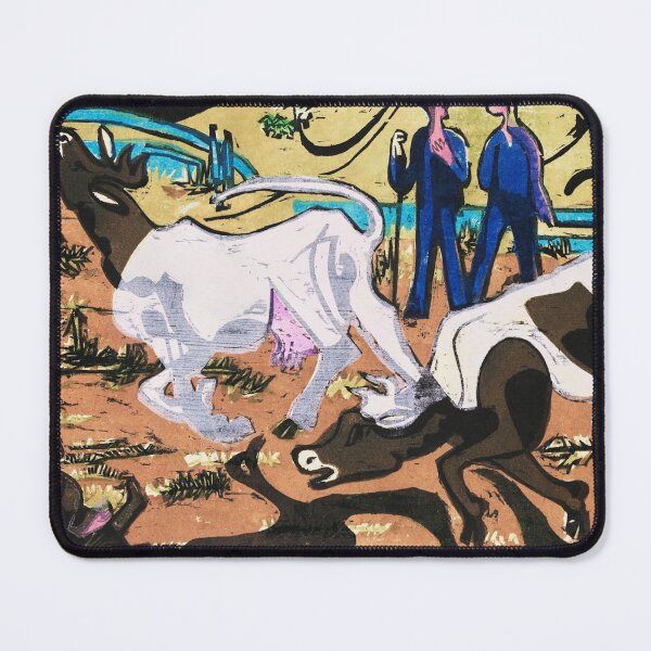 Item preview, Expressionism Painting Cows in Spring (1933) by Ernst Ludwig Kirchner designed and sold by Designedbysm.