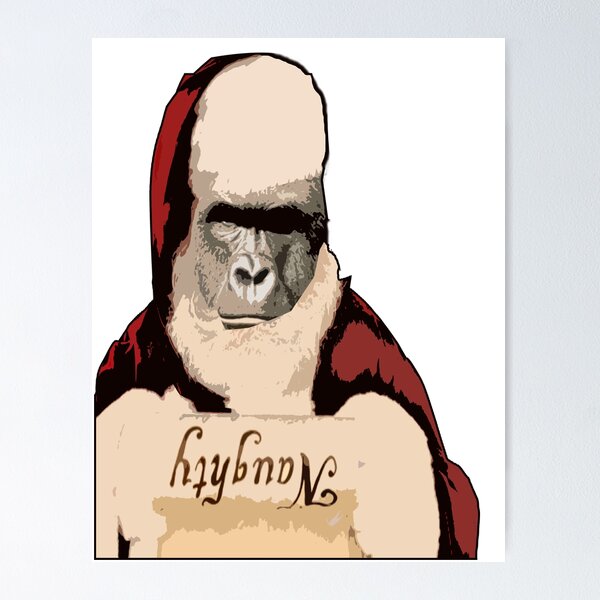 Item preview, HARAMBE NAUGHTY SANTA CHRISTMAS SHIRT designed and sold by earlstevens.