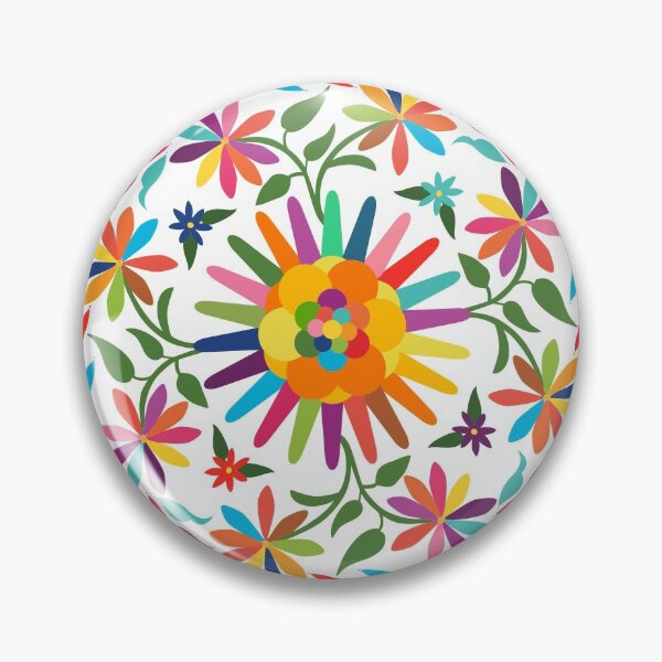 Item preview, Mexican Otomí Floral Composition by Akbaly designed and sold by Akbaly.