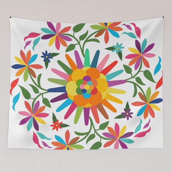 Item preview, Mexican Otomí Floral Composition by Akbaly designed and sold by Akbaly.