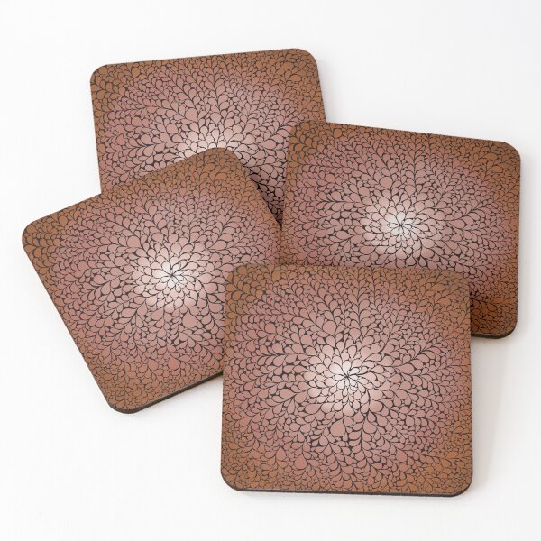 Item preview, Meditative Design of Droplets in Root Beer Brown Glow designed and sold by nabeArtist.