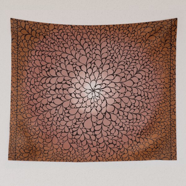 Item preview, Meditative Design of Droplets in Root Beer Brown Glow designed and sold by nabeArtist.