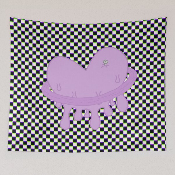 Item preview, Punky heart (purple) designed and sold by albacarballo.