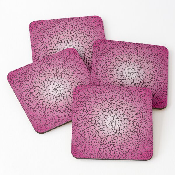 Item preview, Meditative Design of Droplets in Fuchsia Fedora Pink Glow designed and sold by nabeArtist.
