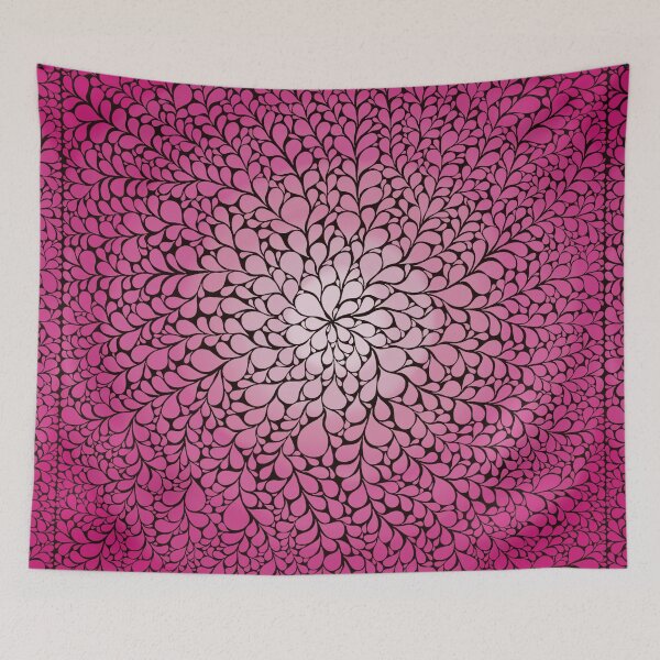 Item preview, Meditative Design of Droplets in Fuchsia Fedora Pink Glow designed and sold by nabeArtist.