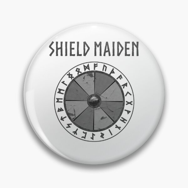 Item preview, Shield Maiden Viking Shield with Norse Runes designed and sold by Agema Apparel.