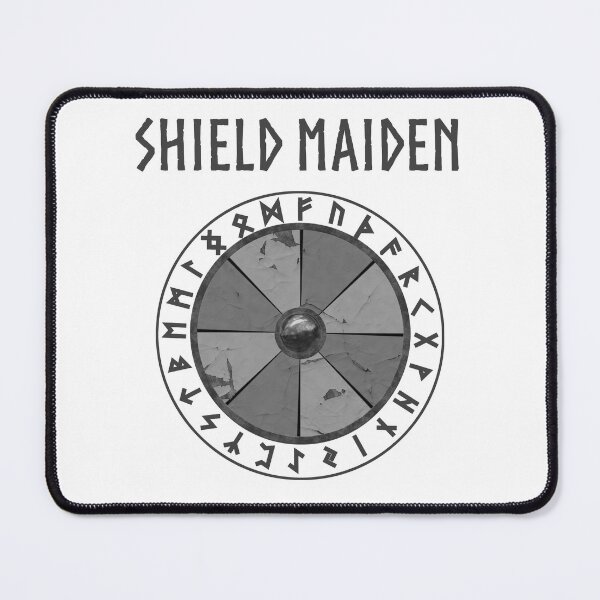 Item preview, Shield Maiden Viking Shield with Norse Runes designed and sold by Agema Apparel.