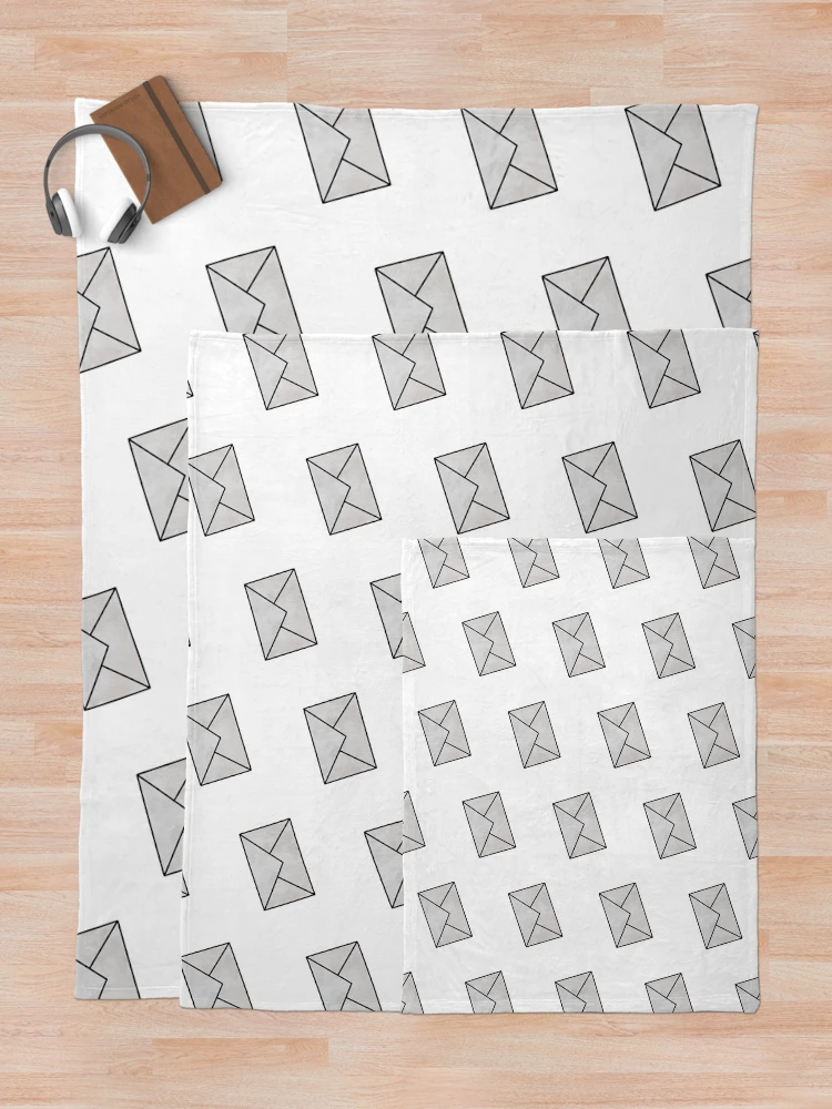 Aperçu 5 sur 6. Plaid avec l'œuvre Courrier créée et vendue par Reeseworks.