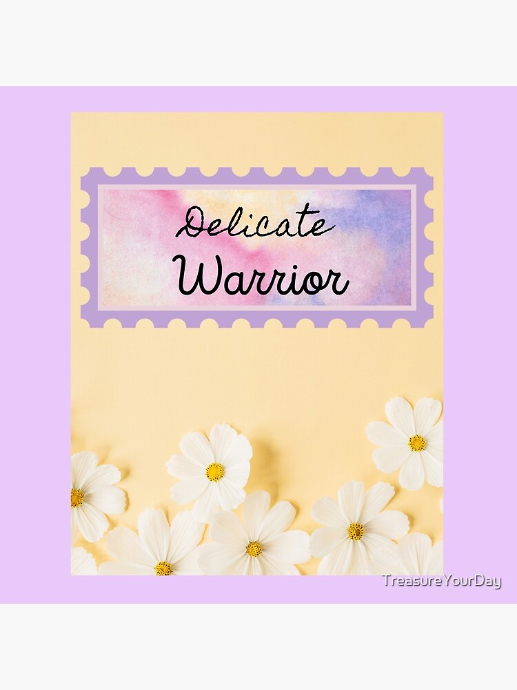 Thumbnail 3 of 3, Throw Pillow, Delicate Warrior Motivational Inspirational Design Gifts for Wife Girlfriend Daughter Mom Sister Teacher Coworker for Christmas Birthdays Valentines designed and sold by TreasureYourDay.