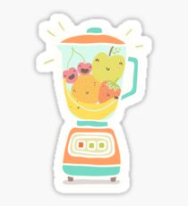 Funny fruits in blender Sticker