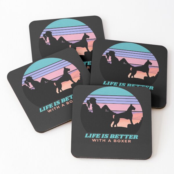 Artikelvorschau, Das Leben ist besser mit einem Boxer-Retro-Geschenk entworfen und verkauft von Guarddogdrive.