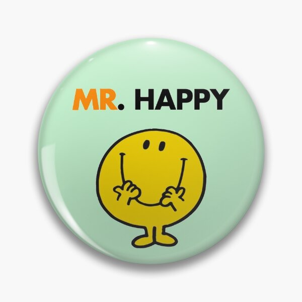 Smiley Smile Happy Wink Yellow Face Pinback Button Pin Badge 