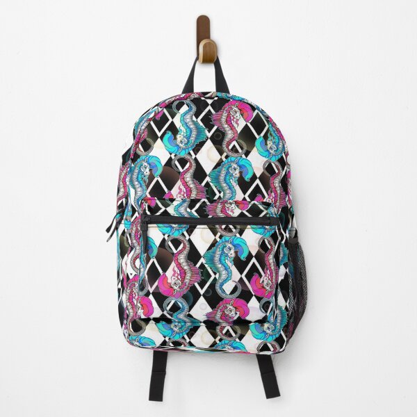 Item preview, Seahorse Pattern: Pink and Blue Checkered designed and sold by iduzarts.