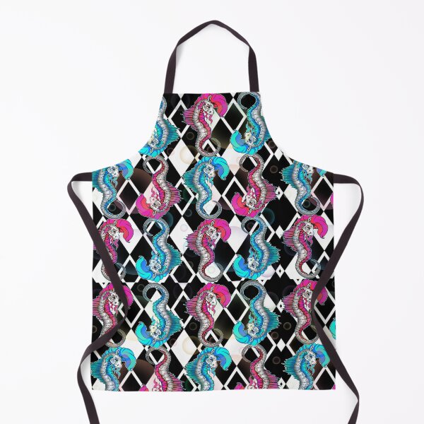 Item preview, Patrón de caballito de mar: cuadros rosa y azul designed and sold by iduzarts.