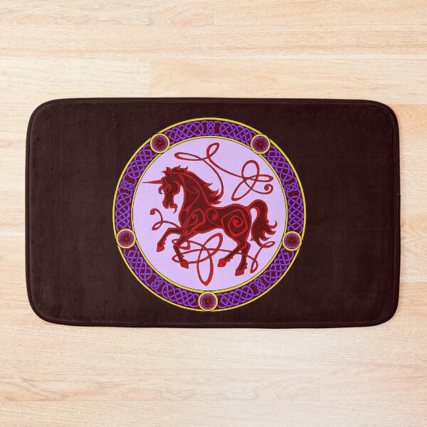 Item preview, Celtic knotwork unicorn - red and purple designed and sold by AnyaPenfold.