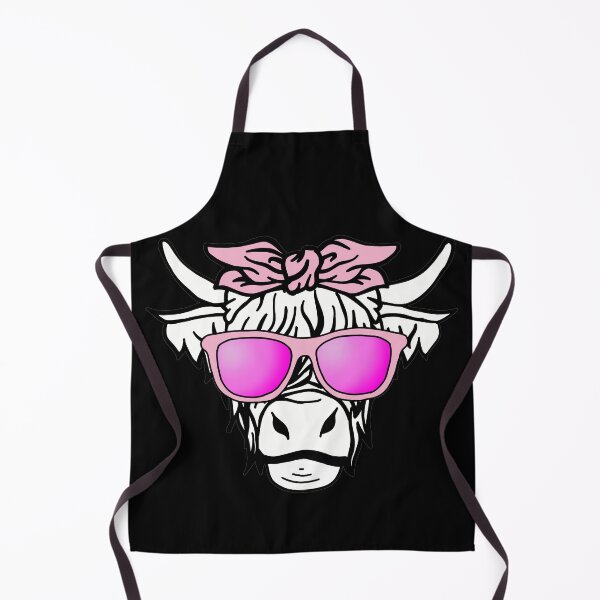 Item preview, Pink Bow and Glasses Highland Cow designed and sold by Braw-Merch.