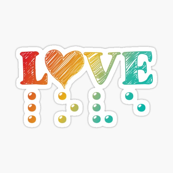 Item preview, Love Is Blind Braille - Rainbow Heart designed and sold by TravelScientist.