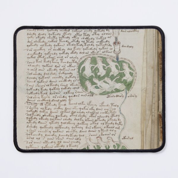 Voynich Manuscript. Illustrated codex hand-written in an unknown writing system Mouse Pad