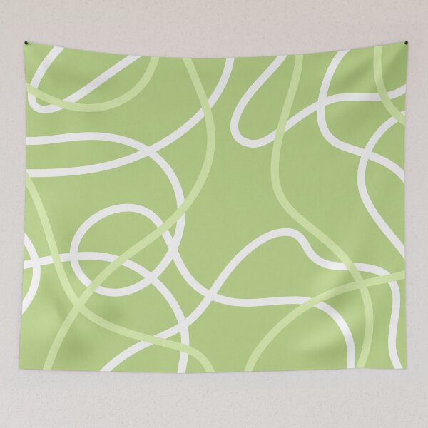 Item preview, Green and white squiggles  designed and sold by rheabhargava.
