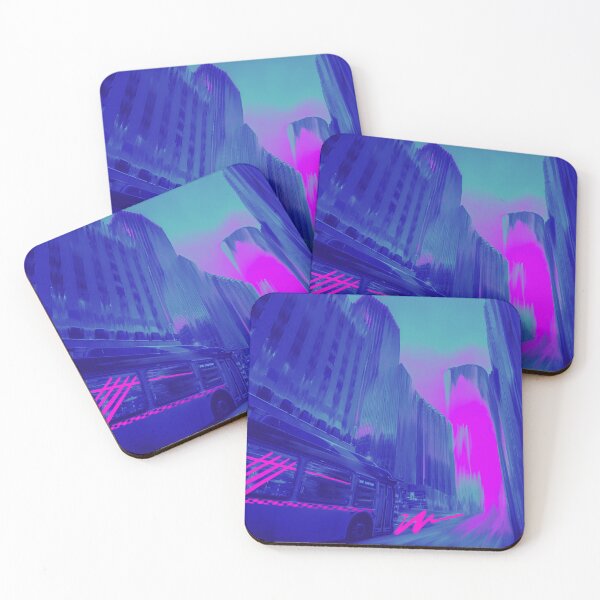 Item preview, Vaporwave Synthwave, Bus Art - Retro Classic New Wave Pop Neon designed and sold by emm-j.