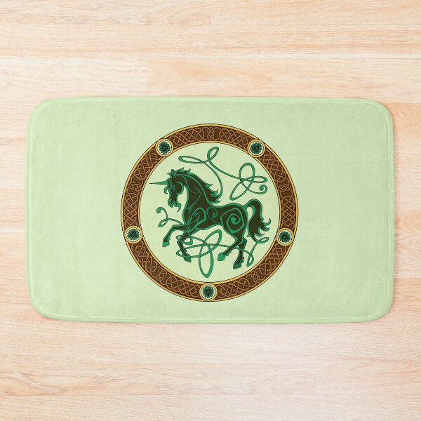 Item preview, Celtic knotwork unicorn - green designed and sold by AnyaPenfold.