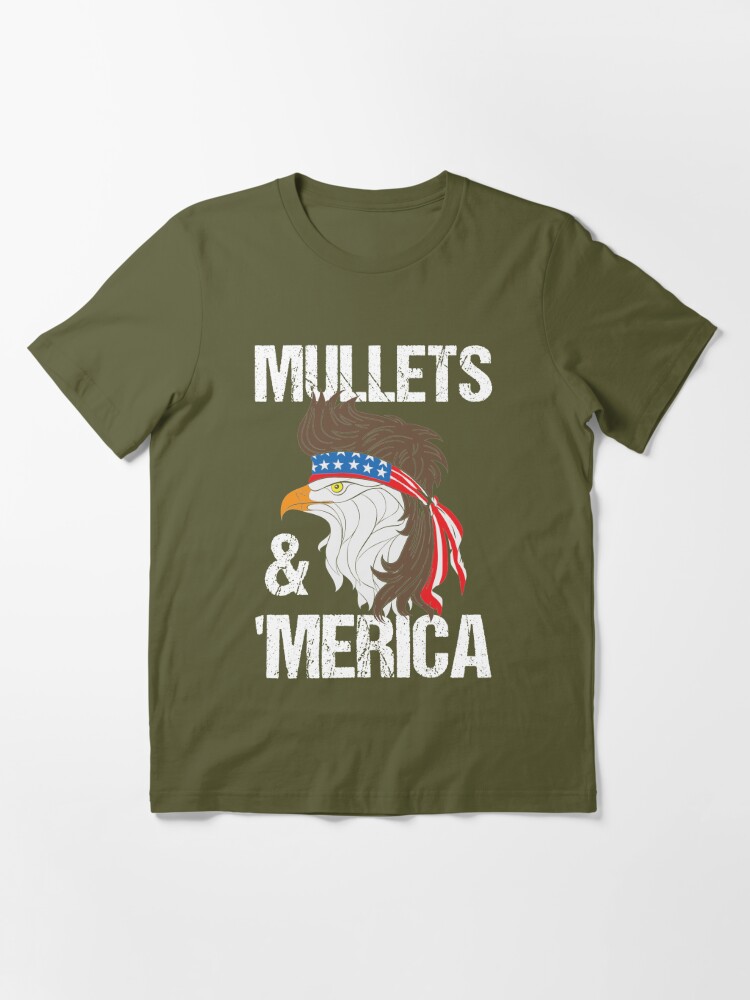 Mullets And Merica Eagle Mullet, Funny Redneck Mullet Gift | Essential  T-Shirt