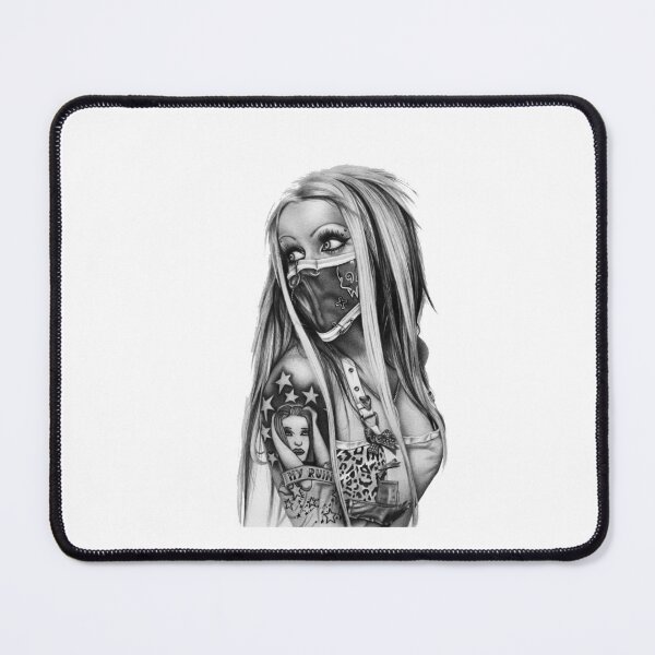 Item preview, Woman wearing half-face mask illustration designed and sold by Doninni.
