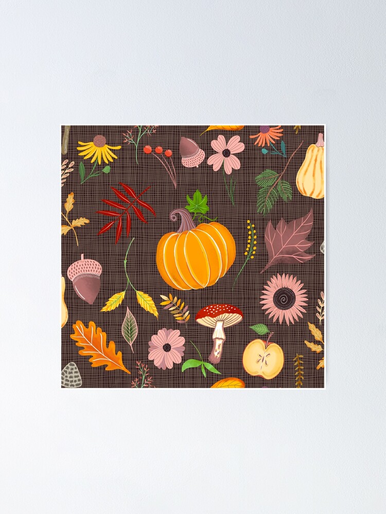 Thanksgiving aesthetic fall pumpkin pattern - beige background Throw Pillow  for Sale by Smitzprints