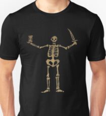 Black Sails Pirate Flag Skeleton - Worn look Slim Fit T-Shirt