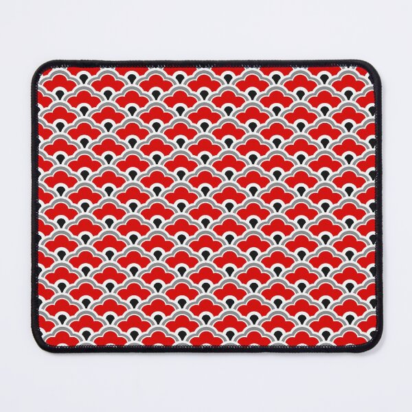 Item preview, Chinese Scallops, Red, Grey, Black and White designed and sold by Marymarice.