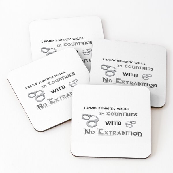 Item preview, I ENJOY ROMANTIC WALKS   NO EXTRADITION designed and sold by THE AMERICAN TEEVANGELIST.